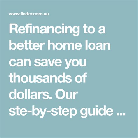 finder home loan refinance tips