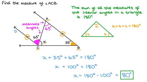 Finding Angles Of A Triangle Measurement