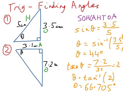 Finding Angles Of A Triangle Trig