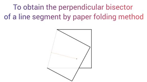 Finding The Mid Point Of Line Segment Using Paper Folding