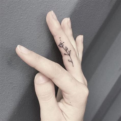 The Best Finger Flower Tattoo Designs References