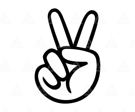 SVG > fingers peace sign cartoon Free SVG Image & Icon. SVG Silh