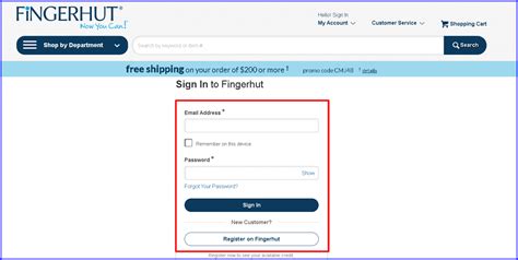 fingerhut payment log in