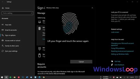 fingerprint sensor not working windows 10
