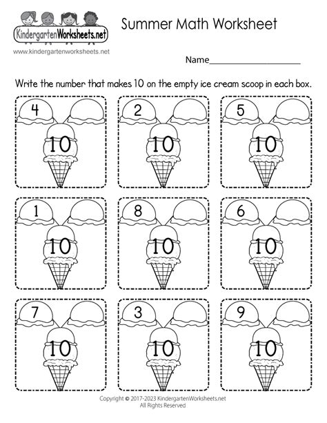 Finisedkindergarten Math Worksheet