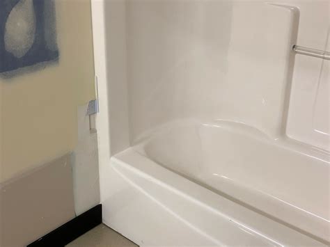 finish drywall around tub surround