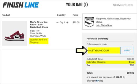 finish line discount coupon free shipping