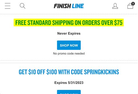 finish line free shipping