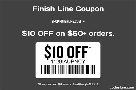 finish line in store coupon