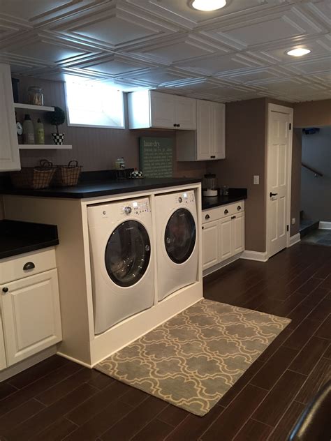 finished basement ideas with laundry room