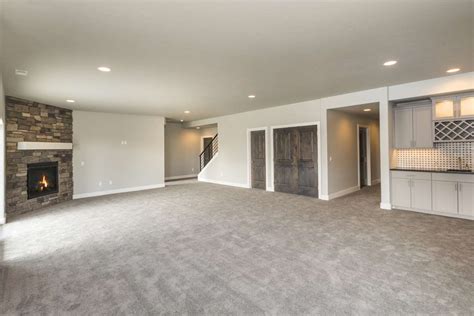 finished basement with carpet