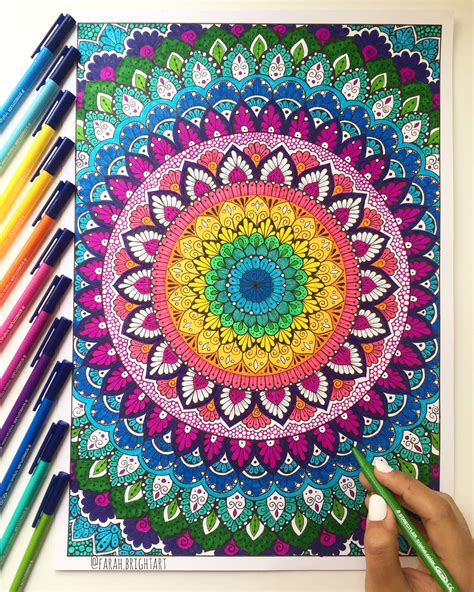 finished mandala drawing