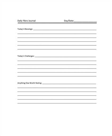 finishers journal template