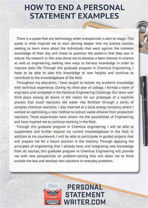 finishing a personal statement