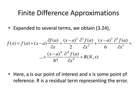 finite difference approximation