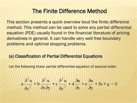 finite difference method for derivative