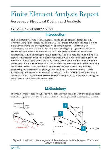 finite element analysis report example