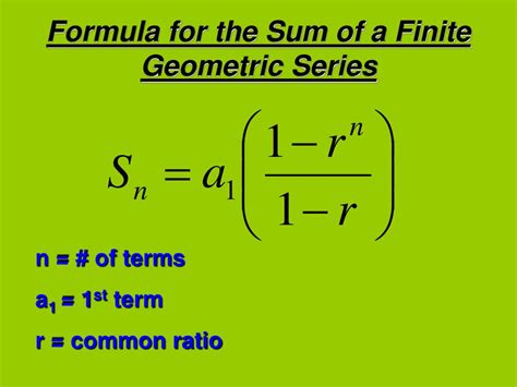finite geometric series equation