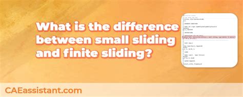 Finite Sliding Vs Small Sliding