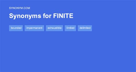 finite synonyms and antonyms