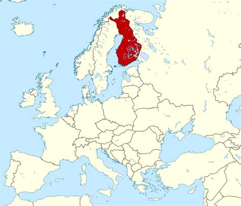 finlandia en el mapamundi