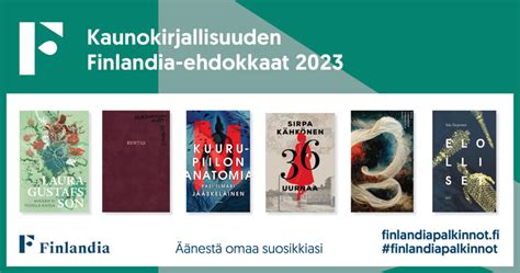finlandia palkinto ehdokkaat 2023