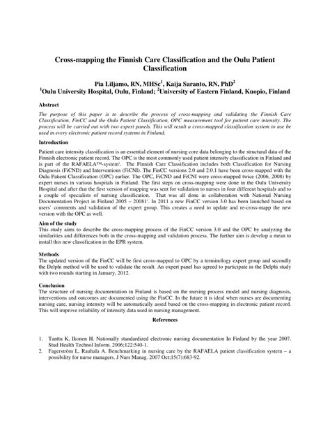 Finnish Care Classification