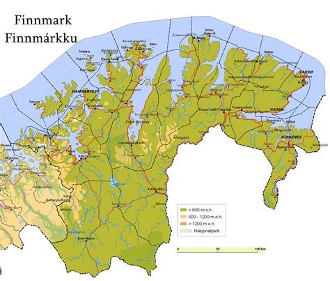 Kart Finnmark fylke