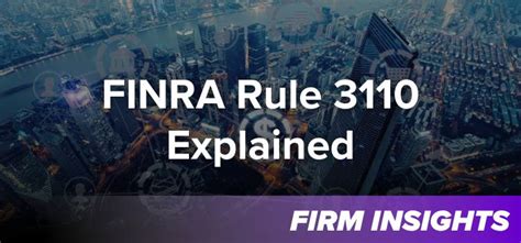 finra rule 3110 updates