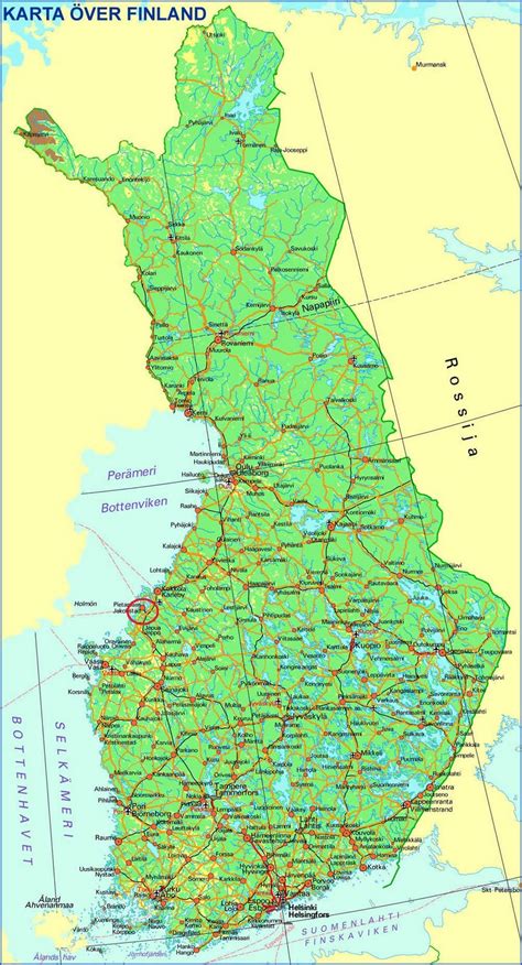 Maps of Finland Detailed map of Finland in English Travel map of