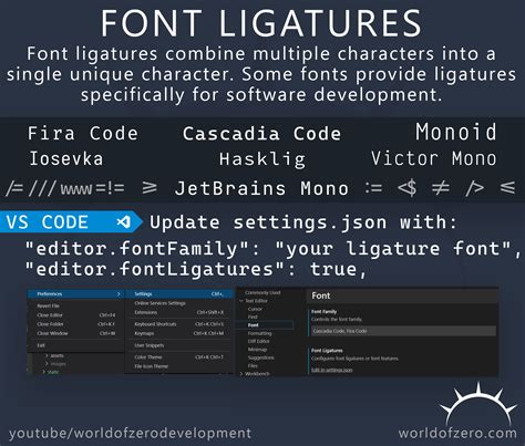 Fira Code Font Ligatures Vscode