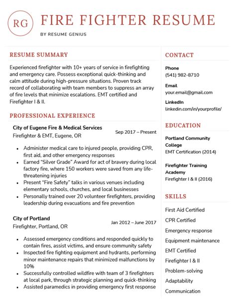 Fire and Safety Fresher Resume format williamsonga.us