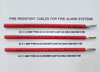 fire alarm cable types