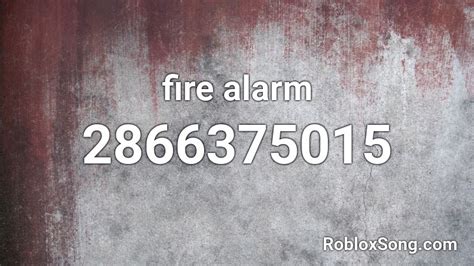 fire alarm roblox id code