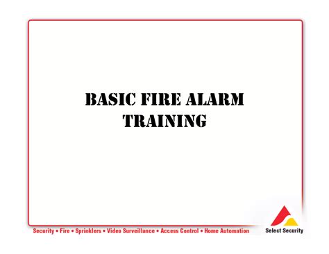 fire alarm training classes