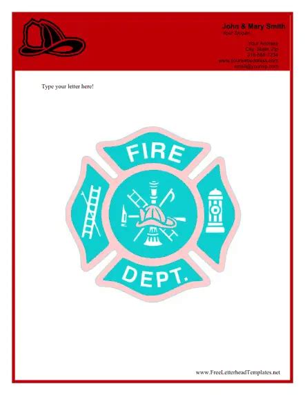 Fire Department Letterhead Template