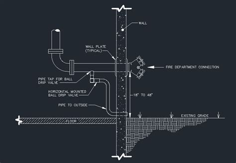 fire department siamese connection detail