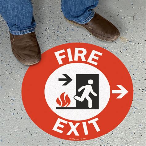 fire exit floor stencil