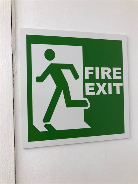 fire exit signage colour india