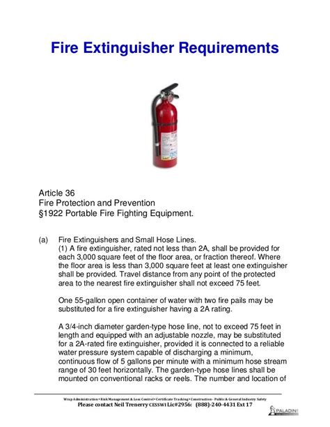 Fire Extinguisher Replacement Requirements