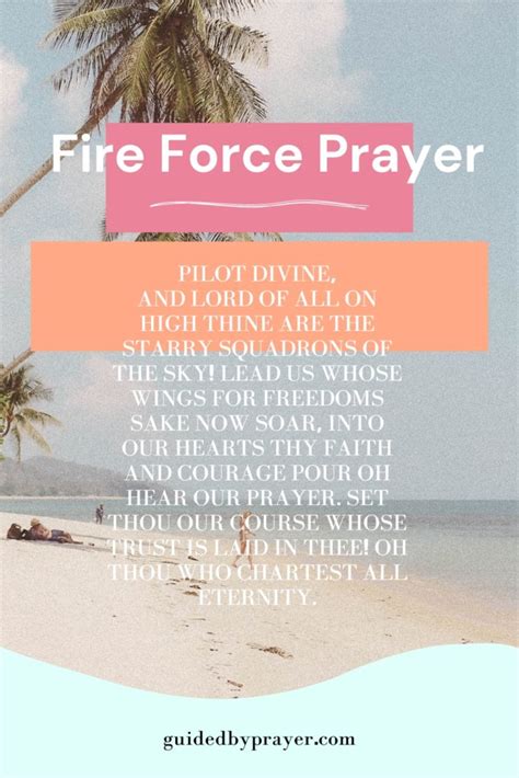 fire force prayer chant translation