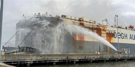 fire on cargo ship