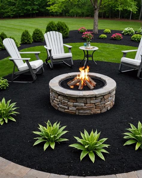 fire pit area mulch