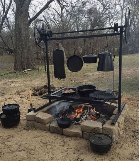 Fire Pit Cooking Setup