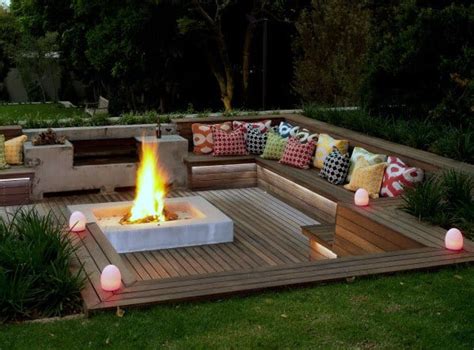 Fire Pit In Deck Ideas