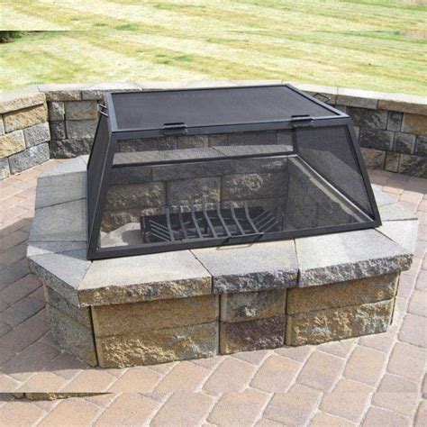 Fire Pit Screen Cover Rectangular