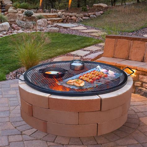 fire pit with grill grate