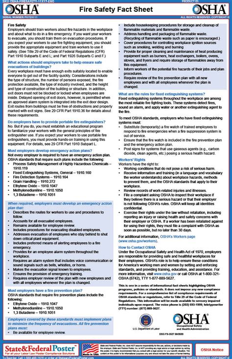 Fire Safety Fact Sheet