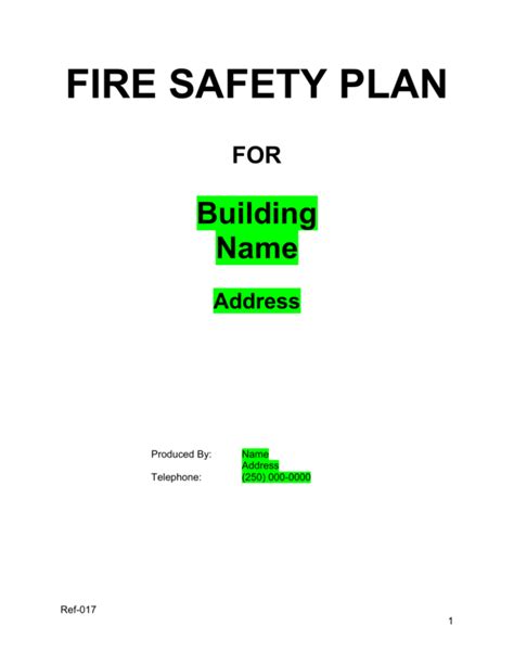 fire safety plan toronto