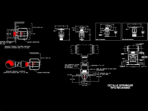 Water Fire Sprinklers DWG Block for AutoCAD • Designs CAD
